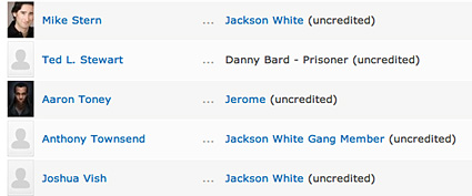 IMDb full cast listing, showing Jackson White gang members.