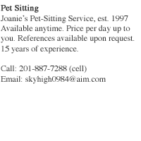 petsitting