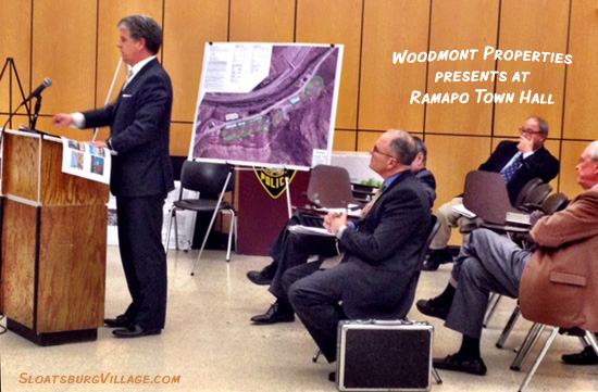 Woodmont Properties General Counsel Stephan Santola presents the plans for Woodmont Hills.