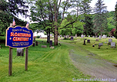 The historical Sloatsburg Cemetary is one of the stops on the annual Sloatsburg Elementary School tour of the village, part of the SES curriculum that teaches students about local history.