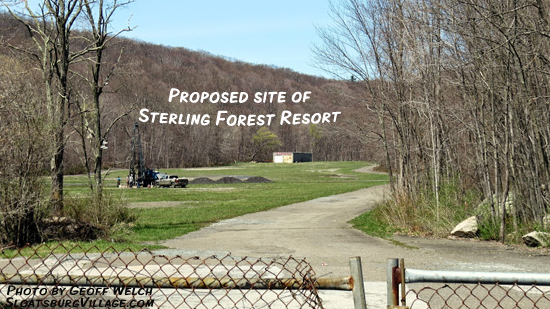 Strip of vacant land that is the proposed site for the Sterling Forest Resort hotel and casino. / Geoff Welch