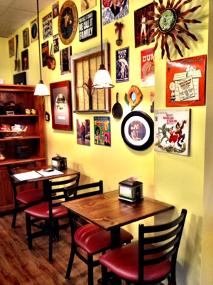 Interior of Mia's Kitchen, a new healthy home-cookin' restaurant in downtown Suffern, NY.