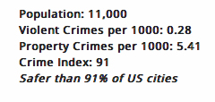 Suffern crime statistics used as the basis for its Safe Choice Security ranking.
