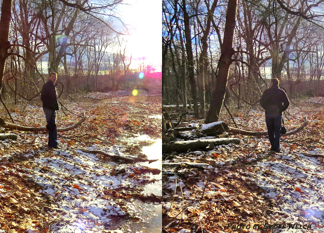 Ed Marse walks along the old mill's raceway.