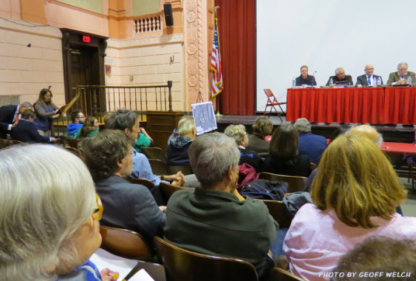 Tuxedo's George Baker auditorium filled up for a recent DEIS Public Hearing on the proposed Genting Sterling Forest Resort and Casino development. 