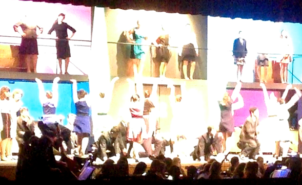 The cast sings "A Secretary is Not a Toy" from SHS's How To Succeed in Business.