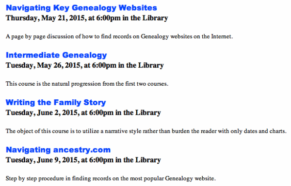 Sloatsburggenealogyworkshops