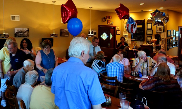 Sunnyside's Bar & Grill was the sight of a recent dinner celebrating Sloatsburg's WWII veterans.