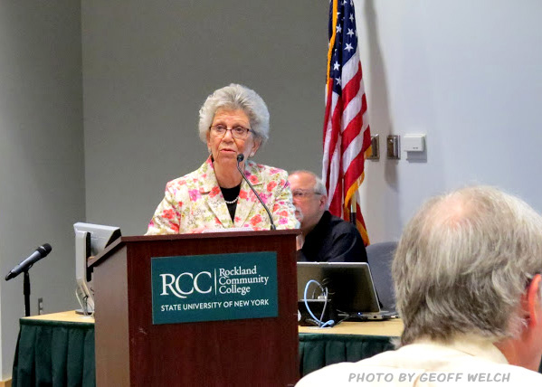 Rockland Legislator Harriet Cornell Chairs the Task Force on Water Resources Management which sponored a recent public presentation of county water use that showed data used by UWNY for it Haverstraw Bay desalination bid was flawed. 