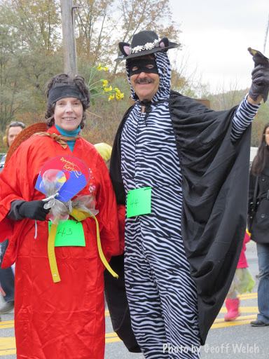 Sloatsburg residents Alison and Steve Harvey got into the spirit of the Sloatsburg parade.