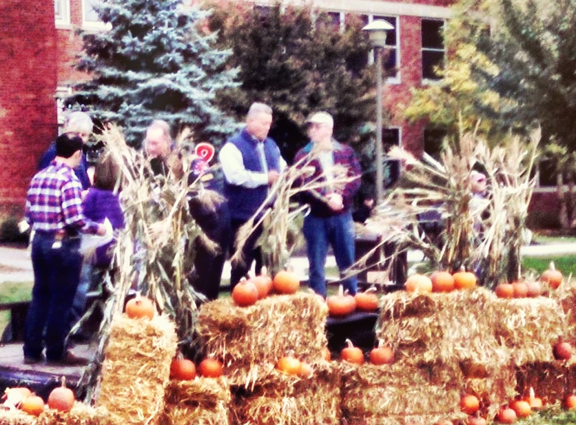 SES Principal Joe Lloyd entertains as MJ on the main stage at Sloatsburg's 30th Annual Halloween Parade. Pictured in the center is Rockland Legislator Doug Jobson speaking with Village Trustee Dan O'Leary.