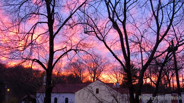 November sunset over Sloatsburg, NY