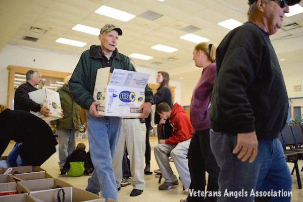 Local veterans participate in one of the Food Baskets hosted by Sloatsburg at the Village's Municipal Hall.