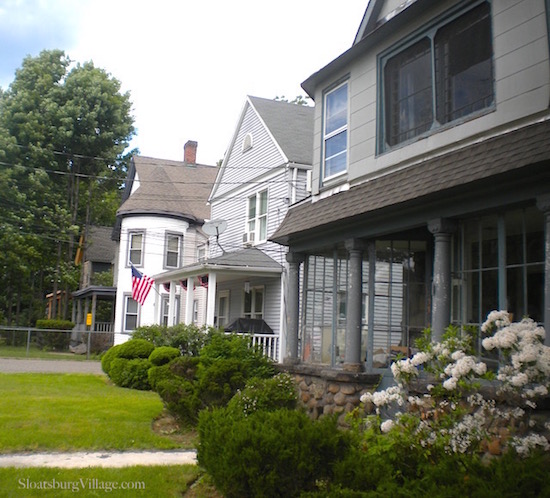 View of what may have originally been four Waldron brother houses along Route 17 in Sloatsburg, NY -- with the parcels given as gifts from Matthew Waldron.