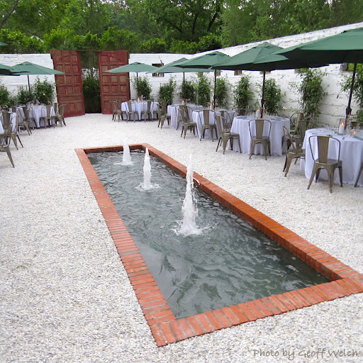 A new custom fountain is a feature in the Rose Courtyard and was built by Roy Robinson of Pacific Pool & Spa.