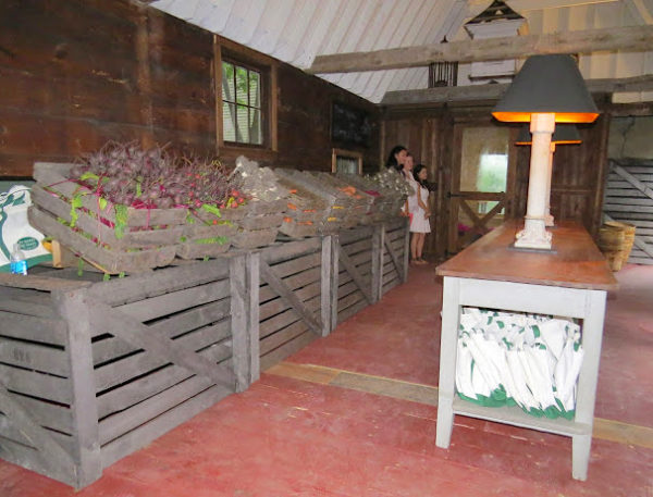 Inside the old Blue Barn, a new farm stand concept that will become part of the French Resistance Cafe.