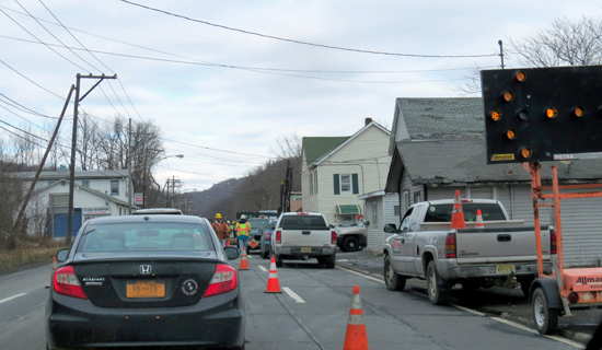 A combination of increasing complaints and traffic snarls along Route 17 through Sloatsburg, due to sewer construction, has led the NYS DOT to grant permission to Metra and Rockland County to continue paving at night to cut down the obstruction to traffic.