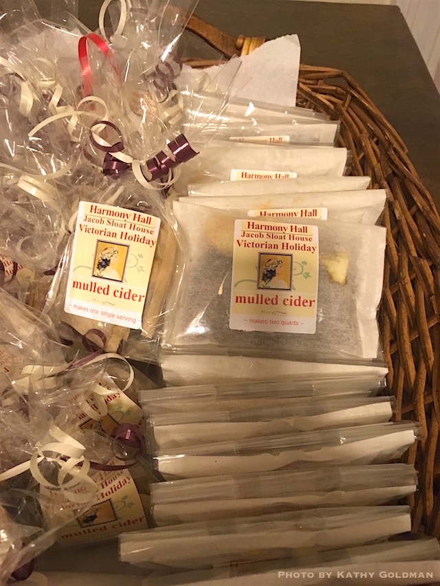 Look for your own package of mulled cider spice, available at the Victorian Holiday Shoppe at Harmony Hall.
